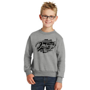Bett Lil Dawgs SB Youth Fleece Crewneck Sweatshirt-Athletic Heather