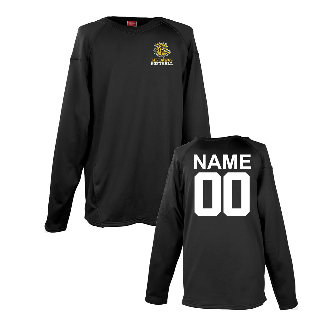 Bett Lil Dawgs SB Rawlings Performance Dugout Fleece Crewneck -Black