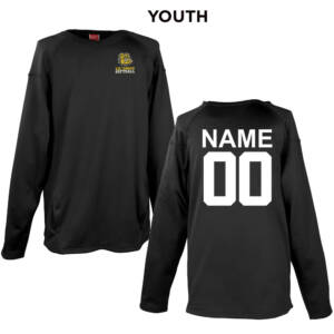 Bett Lil Dawgs SB Rawlings YOUTH Performance Dugout Fleece Crewneck -Black