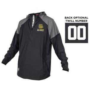 Bett Lil Dawgs SB Rawlings Colorsync Long Sleeve 1/2 zip hooded  BP Jacket Men-Black