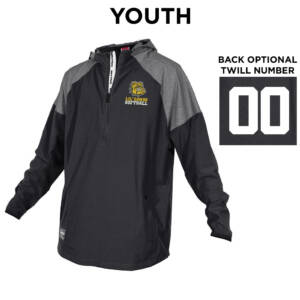 Bett Lil Dawgs SB Rawlings YOUTH Rawlings Colorsync Long Sleeve 1/2 zip hooded  BP Jacket-Black