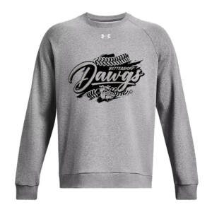Bett Lil Dawgs SB Under Armour UA Rival Fleece Crewneck Sweatshirt-Castlerock (S, XL, 2x, 3x)