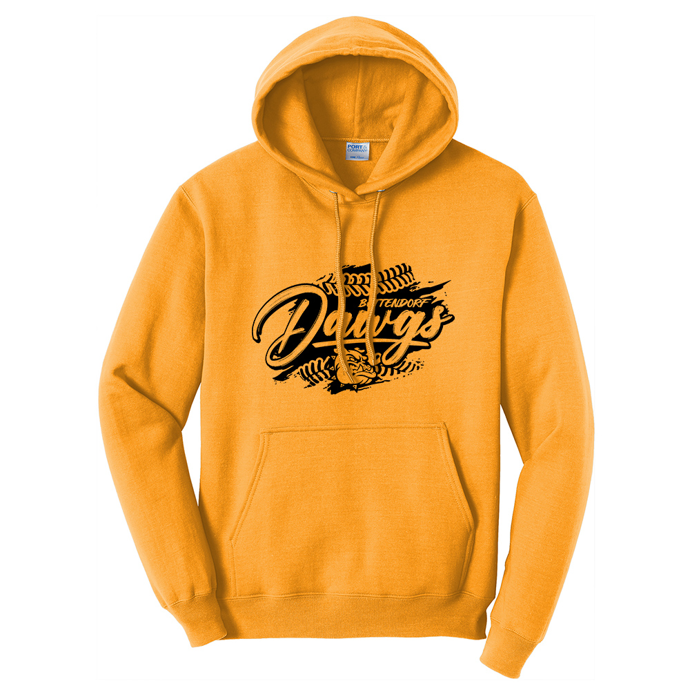 Bett Lil Dawgs SB Unisex Fleece Hooded Sweatshirt-Gold