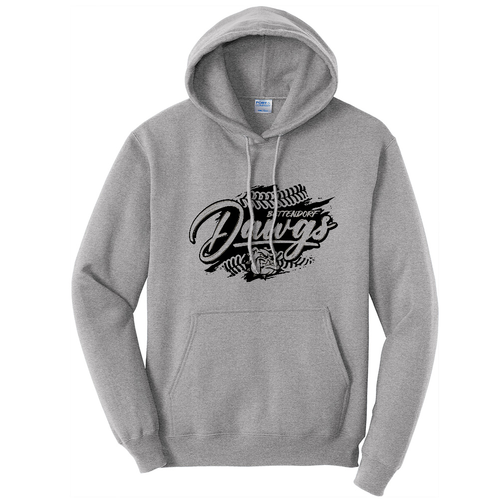Bett Lil Dawgs SB Unisex Fleece Hooded Sweatshirt-Athletic heather