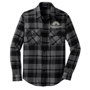 Beyond Behavior Port Authority Men Plaid Flannel Shirt – Grey/Black