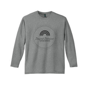 Beyond Behavior District Made Mens Perfect Weight Long Sleeve Crew Tee-Heather Steel