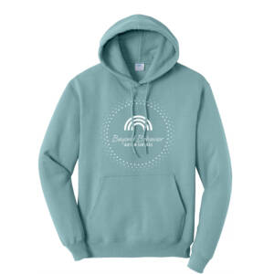 Beyond Behavior Unisex Classic Core weight Cozy Pullover Hooded Sweatshirt-Stonewash Blue