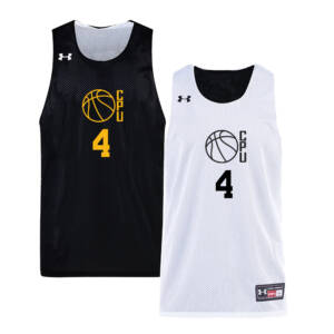 CPU Boys Basketball Under Armour Adult Triple Double Reversible Basketball Jersey-Black/White