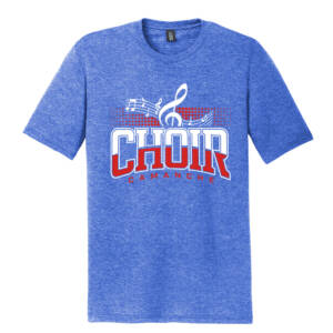 Camanche Unisex District Perfect Tri blend Crew Tee – Royal Frost