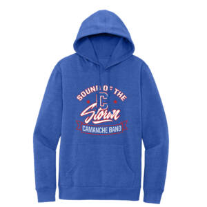 Camanche Rah Rah District Unisex V.I.T. Fleece Hoodie – Royal Frost