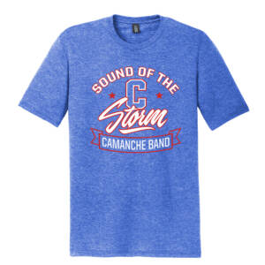 Camanche Unisex District Perfect Tri blend Crew Tee -Royal Frost