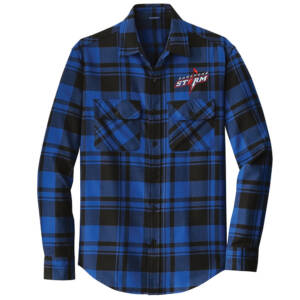 Camanche Port Authority Plaid Flannel Shirt Men-Royal/Black