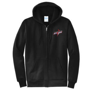 Camanche Unisex Classic Full-Zip Hooded Sweatshirt-Black