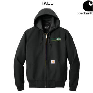City Construction Carhartt TALL Thermal-Lined Duck Active Jac-Black