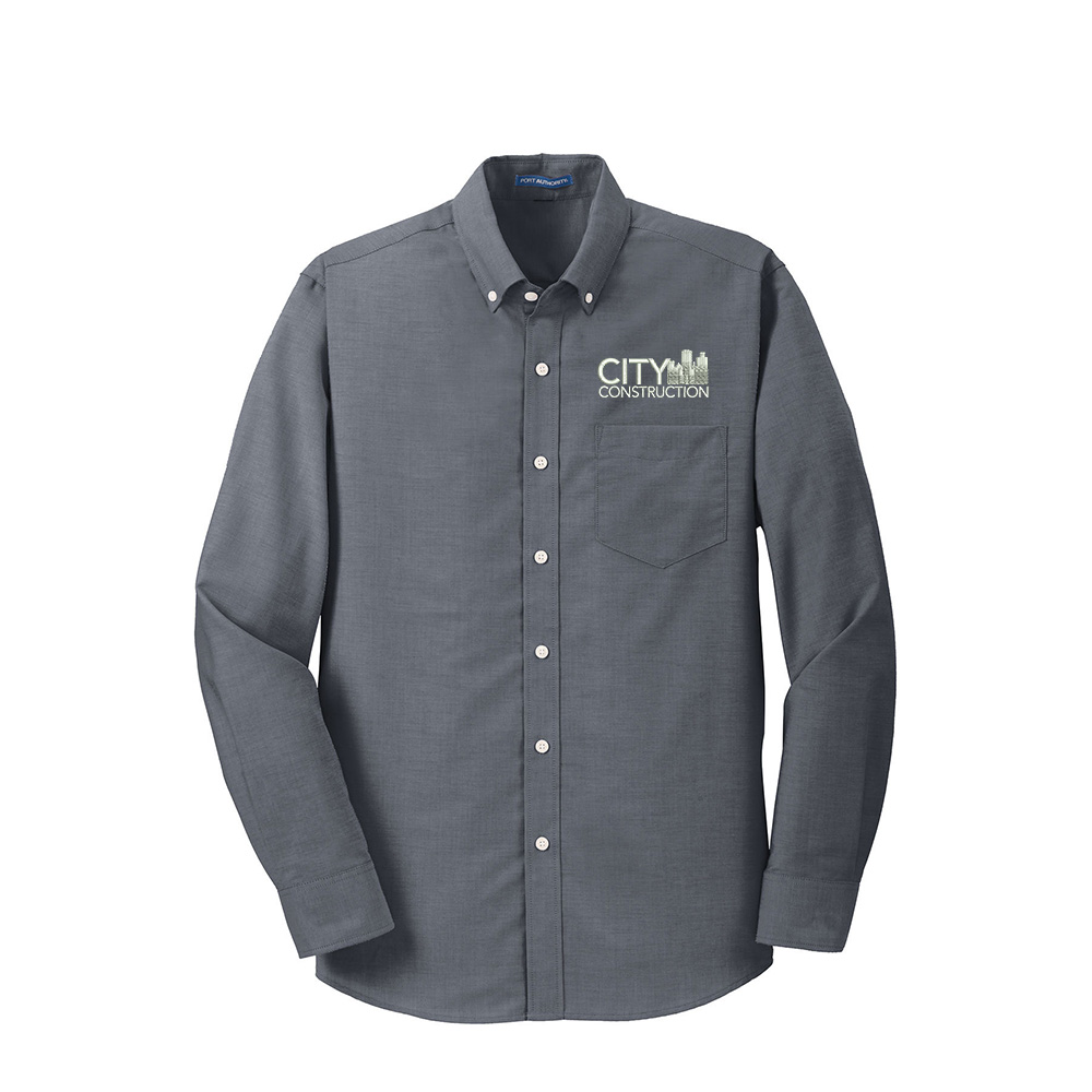City Construction Port Authority SuperPro Oxford Shirt Men-Black