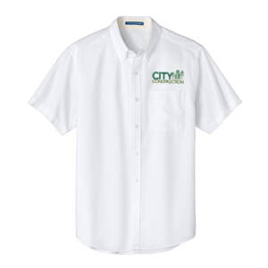 City Construction Port Authority Short Sleeve Easy Care Shirt Men-White