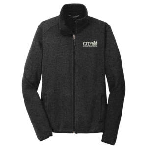 City Construction Port Authority Sweater Fleece Jacket Men-Black Heather