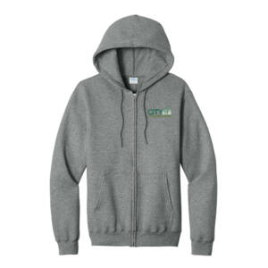 City Construction Unisex Core Fleece Full-Zip Hooded Sweatshirt-Graphite Heather