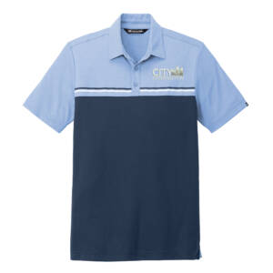 City Construction TravisMathew Sunset Blocked Polo Men-Rivera Heather/Blue Nights