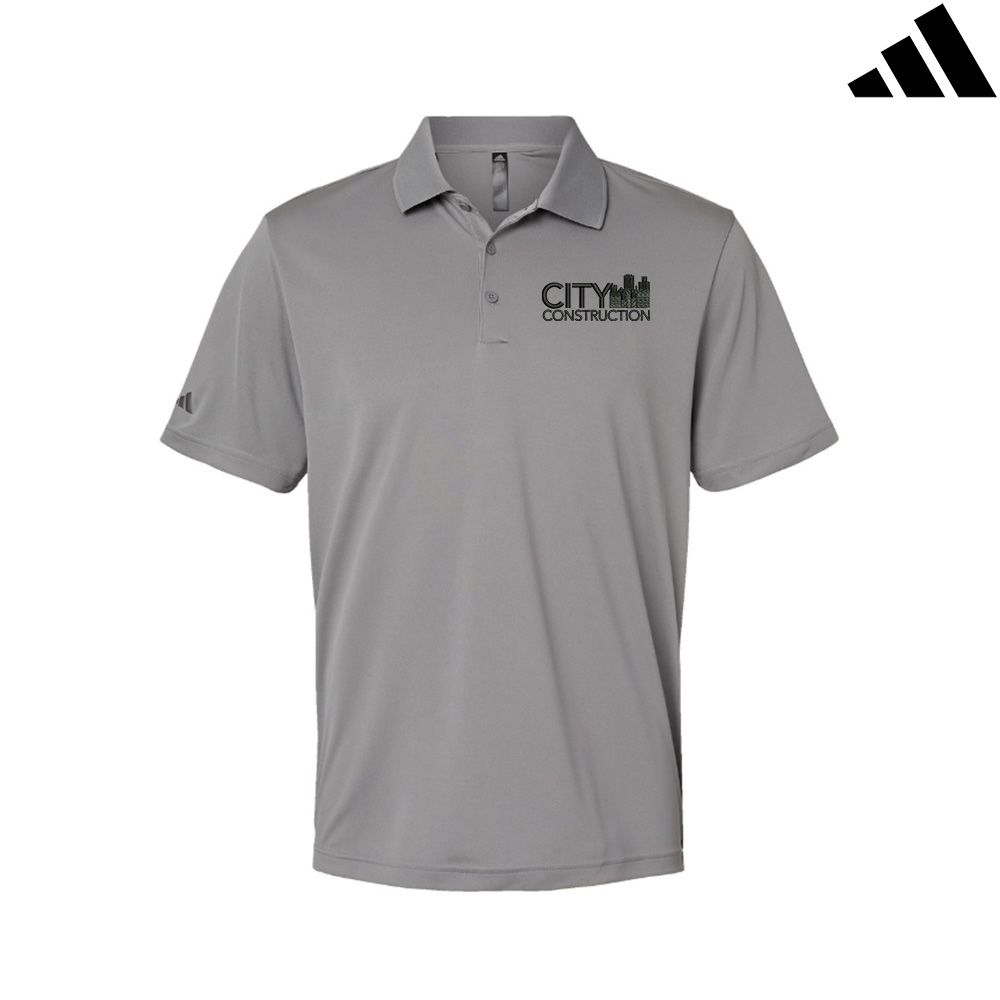 City Construction Adidas performance polo Men-Grey Three