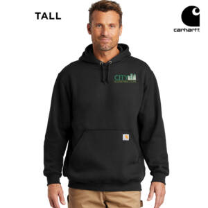 City Construction Carhartt Adult Midweight Hooded Sweatshirt- TALL-Black