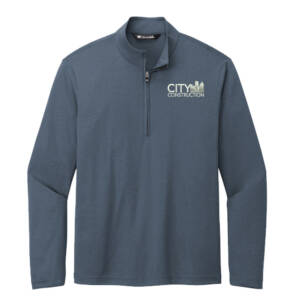 City Construction TravisMathew Coto Performance 1/4-Zip Men-Vintage Indigo/ Black