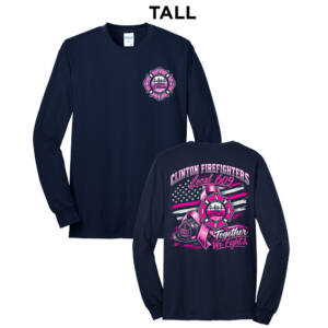 Clinton Fire Tall Long Sleeve Core Blend T Shirt – Navy