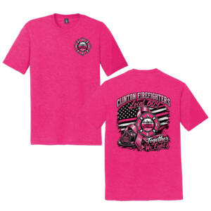 Clinton Fire Unisex District Perfect Tri blend Crew Tee – FuchsiaFrost