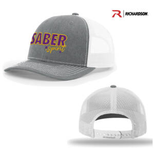 CD Dance Cheer Richardson Pro Crown Mesh Back Adjustable back cap Split-Heather Grey/White
