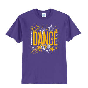CD Dance Cheer Tall Short Sleeve T Shirt -Purple