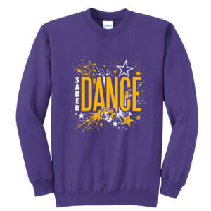 CD Dance Cheer Unisex Core Fleece Crewneck Sweatshirt -Purple