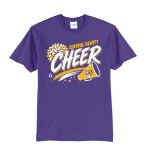 CD Dance Cheer Tall Core Blend short Sleeve T Shirt -Purple