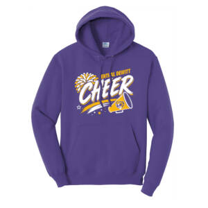 CD Dance Cheer Unisex Classic Core weight Cozy Pullover Hooded Sweatshirt -Purple