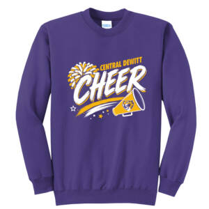 CD Dance Cheer Unisex Core Fleece Crewneck Sweatshirt -Purple