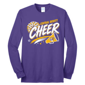 CD Dance Cheer Unisex Long Sleeve Cotton T Shirt – Purple