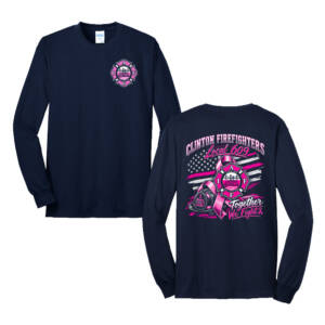 Clinton Fire Breast Cancer Awareness Unisex Long Sleeve Core Blend T Shirt – Navy