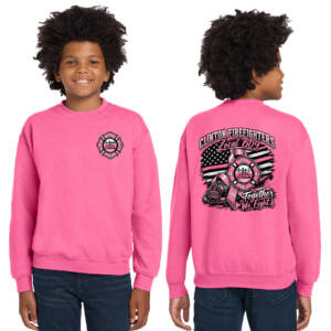 Clinton Fire Breast Cancer Awareness Youth Crewneck Sweatshirt – SafetyPink