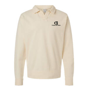 Citizens First Bank ComfortWash Garment Dyed Polo Collar Sweatshirt – Parchment