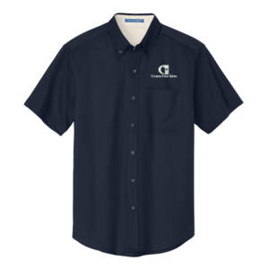 Citizens First Bank Port Authority Men Short Sleeve Easy Care Shirt – NavyStone