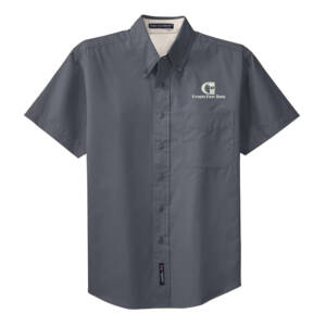 Citizens First Bank Port Authority Men Short Sleeve Easy Care Shirt – Steel