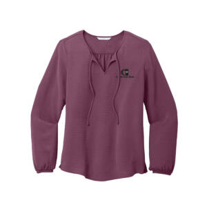 Citizens First Bank Port Authority Ladies Textured Crepe Blouse – PurpleMist
