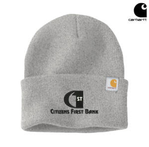 Citizens First Bank Carhartt  Acrylic Watch Cap 2.0 beanie stocking cap with cuff – HeatherGrey