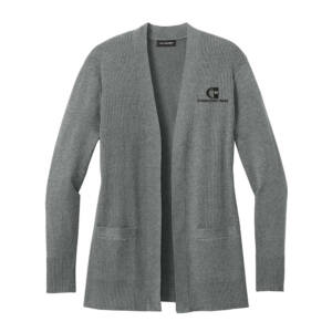 Citizens First Bank Port Authority Women’s Easy Care Open Front Cardigan Sweater – MediumHeatherGrey