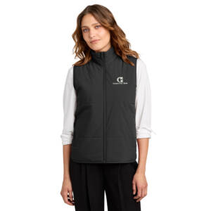 Citizens First Bank Mercer Mettle Women Brookline Quilted Vest- Black