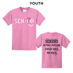 Clinton Senior Cheer Youth Short Sleeve T Shirt – CandyPink