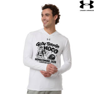 Clinton Homecoming Under Armour Mens Team Vanish Performance Hoodie – White