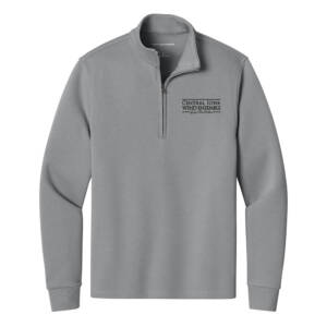 Central IA Wind Ensemble Port Authority Wearever Signature Double Pique 1/4 Zip – GustyGrey