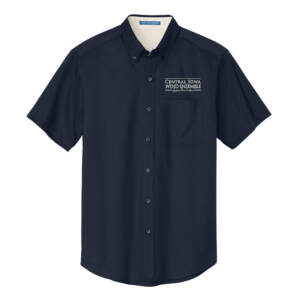 Central IA Wind Ensemble Port Authority Men Short Sleeve Easy Care Shirt – NavyStone