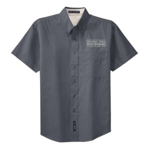 Central IA Wind Ensemble Port Authority Men Short Sleeve Easy Care Shirt – Steel