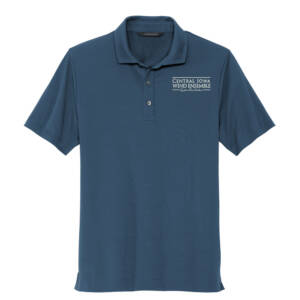 Central IA Wind Ensemble MERCER METTLE Men Stretch Jersey Polo – InsigniaBlue